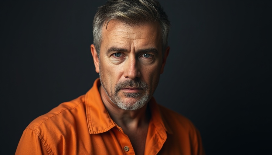 Middle-aged man discussing dangerous carbohydrates in a dark setting.