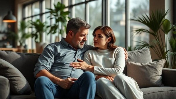 Understanding couple sharing a moment reflecting high sensitivity in relationships.