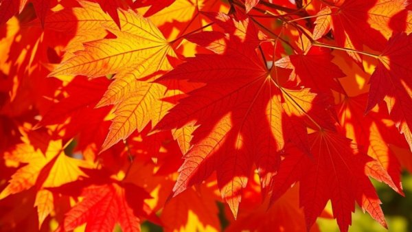 Colorful maple leaves for weight loss journey in November.