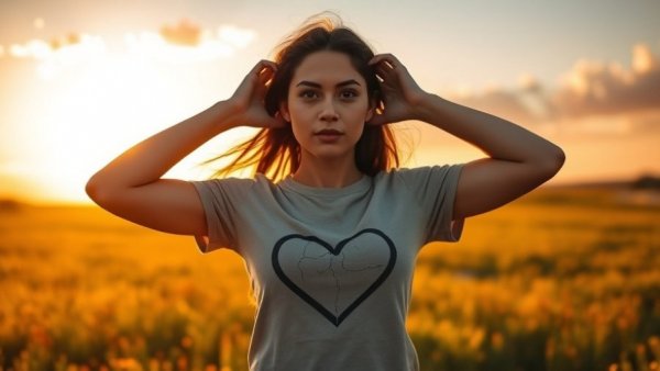 Cinematic image of a woman overcoming narcissistic abuse with sunrise.