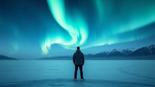 Serene view of northern lights over icy landscape for weekly horoscope December 21-27 2025.