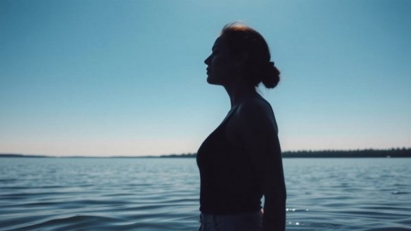 Serene figure in water under clear sky, January 2026 Cazimi Horoscope.