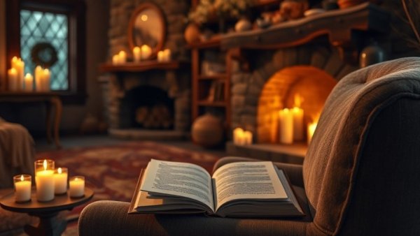 Cozy reading nook for supporting spouse with anxiety.