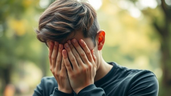 Support overwhelmed spouse and set boundaries; man looking stressed in nature.