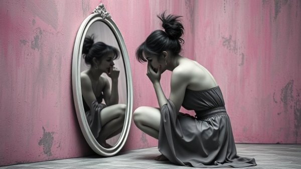 Symbolic artwork of emotional introspection for support for highly sensitive military wives.