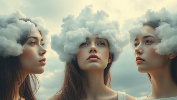 Surreal collage illustrating the importance of absence in simplifying life.