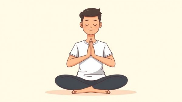 Calm illustration of meditation to manage stress after deployment