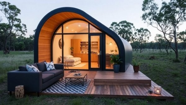 This 8m Elsewhere Pod on a NSW Farm Fits a Sofa, a Queen Bed, and a Real Kitchen