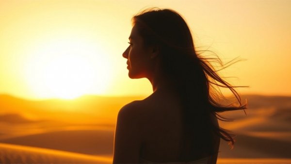Silhouette of woman in desert reflecting on Weekly Horoscope Insights.