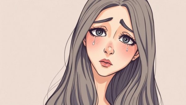 Sad woman illustration conveying emotional wellness in military life