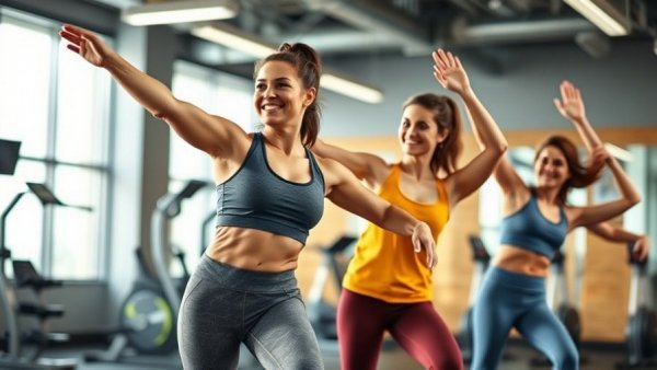 Women stretching in gym emphasize importance of body composition.