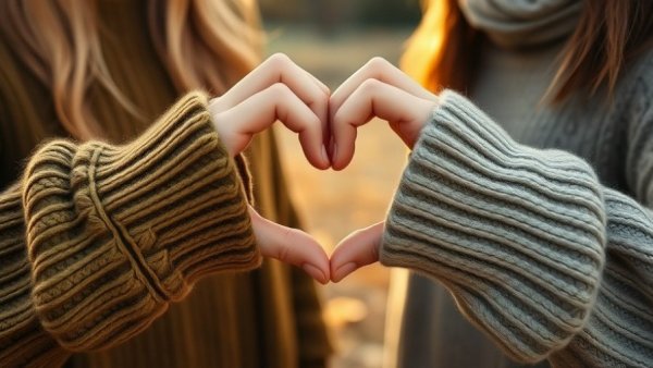Couple forming heart with hands, fall reset for military families.