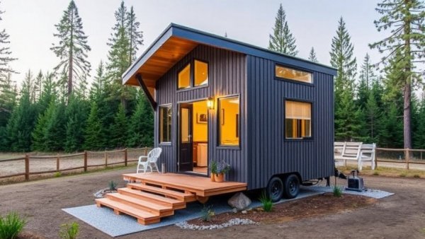 400 Sq Ft Eco Tiny House with a Private Office — and Its Own Front Door — for $140K in Oregon