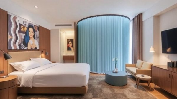 A Hotel Designer’s 484 Sq Ft Milan Apartment with a Rotating Room Divider