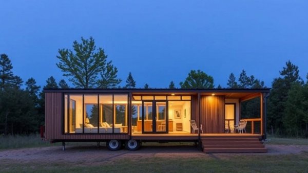 Wheelhaus Lookout: A Rolling Cabin With a Wall of Glass and a Covered Deck