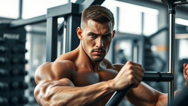 Man using a triceps machine in modern gym, highlighting Best Commercial Triceps Machine Brands 2027.