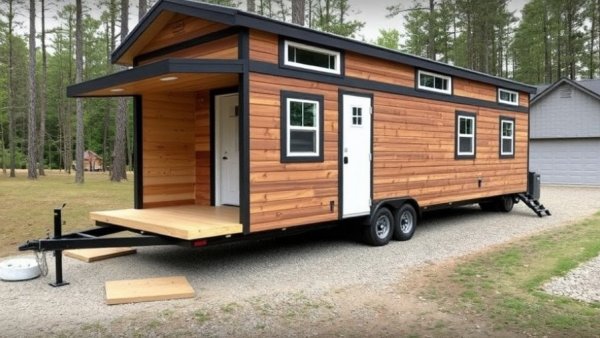 Tour Of The Largest Bumper Pull Trailer, A 40ft x 12ft Bumper Pull Tiny House Trailer Foundation