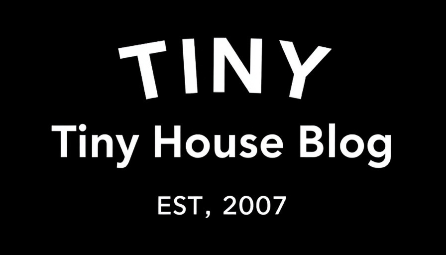 Text logo for 'Tiny House Blog Est. 2007' on a black background