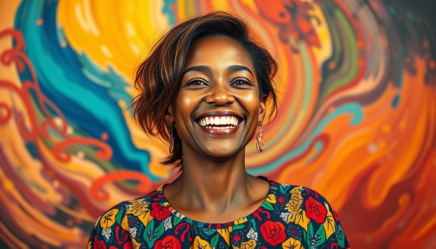Vibrant portrait of a woman symbolizing emotional wellness.