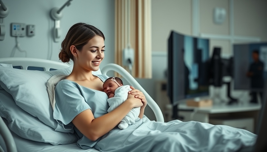 Mother with newborn video calling during birth deployment