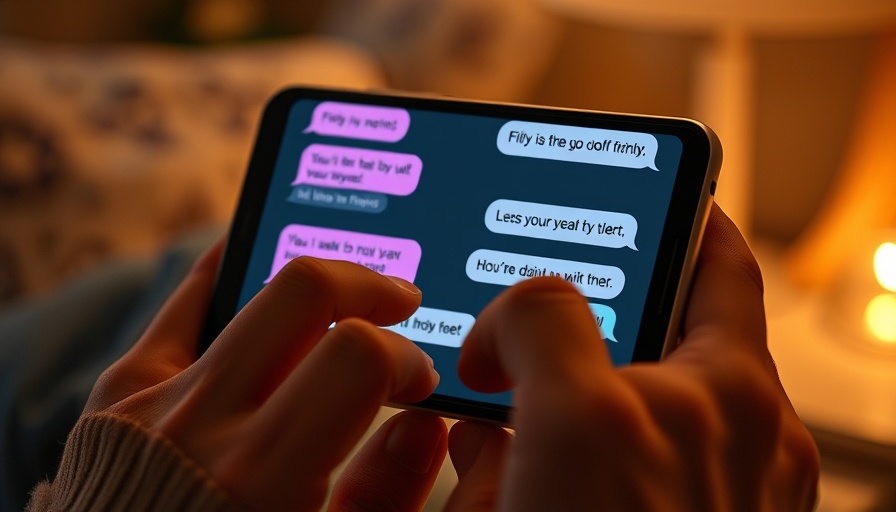 Typing Naughty Text Messages for Him on smartphone screen.