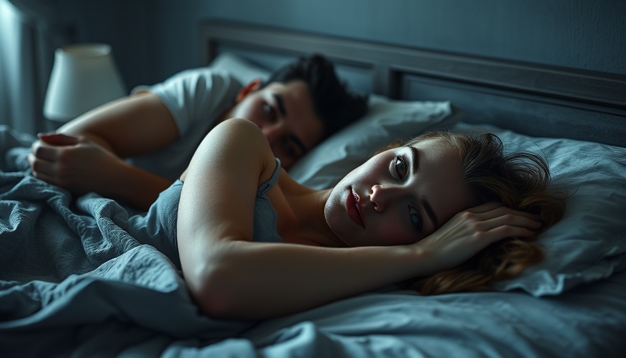Sad woman on bed by partner, contemplating signs he's unfaithful.