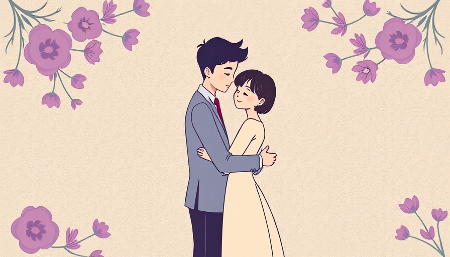 Illustrative couple embrace with 'wifey' text, romantic theme.