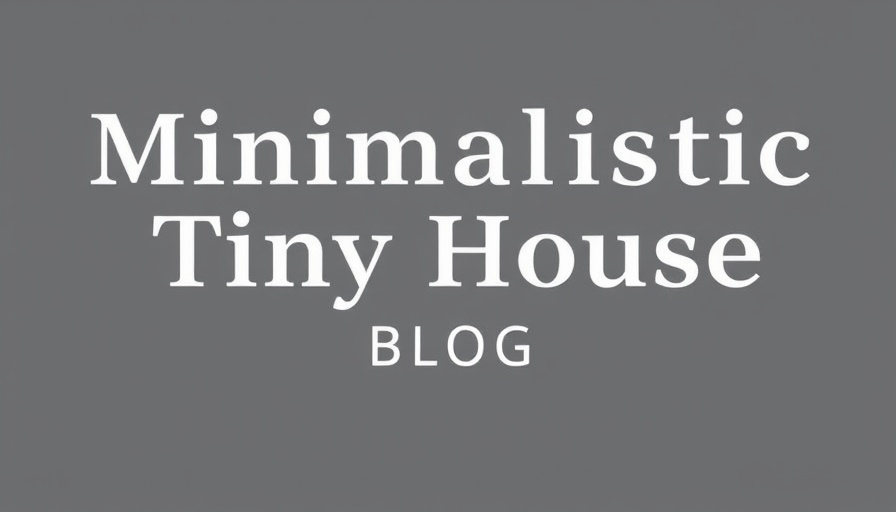 Tiny House Blog sign in black and white.