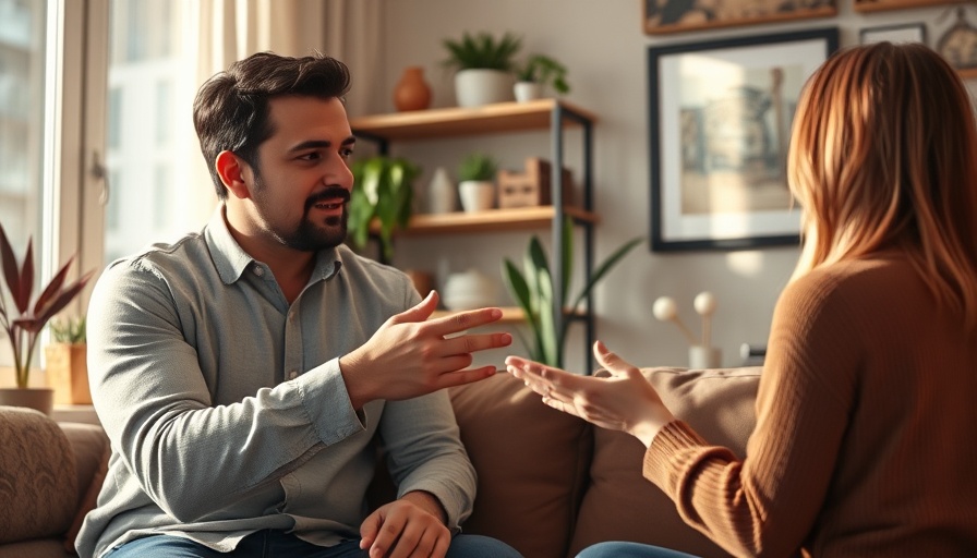 Couple discussing on couch, overcoming communication issues in relationships.