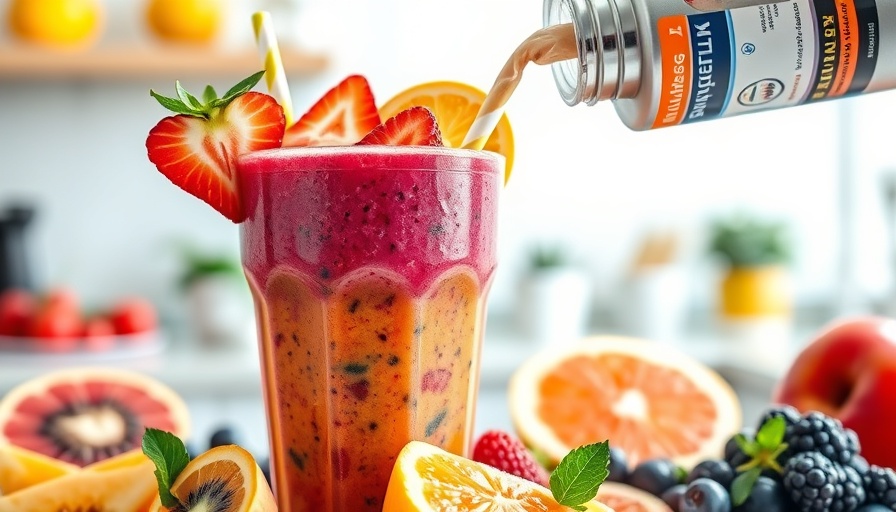 Add protein to your fruit smoothie for a healthy blend.