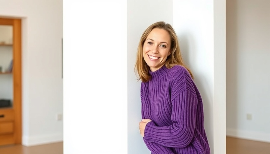Smiling woman after weight loss, representing body contouring after weight loss surgery, indoors.