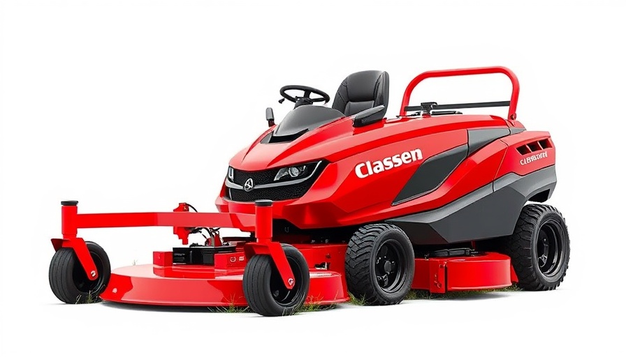 Next-generation electric turf equipment with Classen branding.