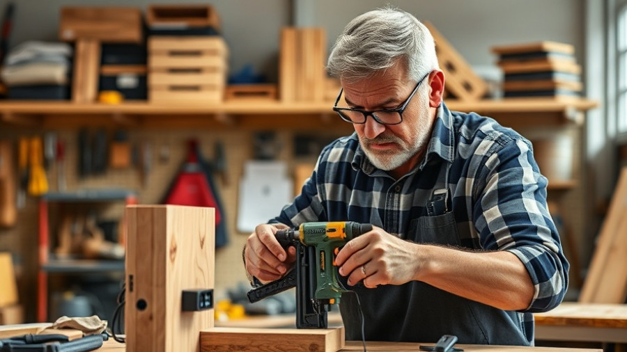 DIY Charging Station construction by craftsman in workshop.