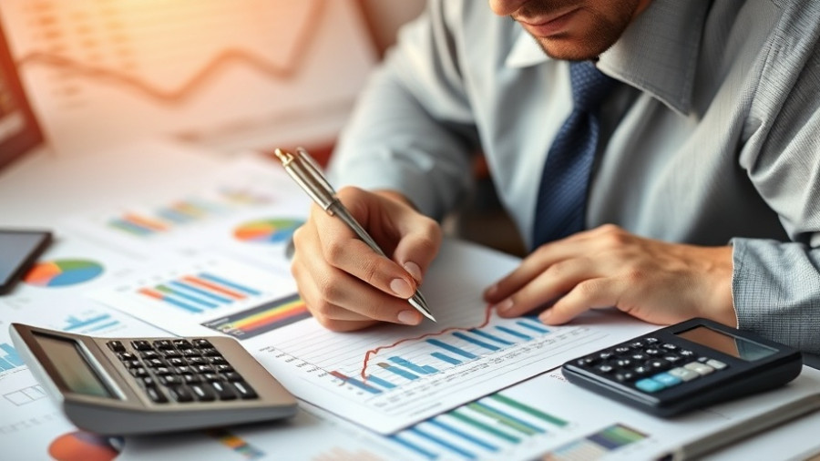 Business professional analyzing charts on fixed notes to hedge against vacancy risk.