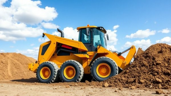 Compact Wheel Loaders for Homeowners at work under a vibrant sky.