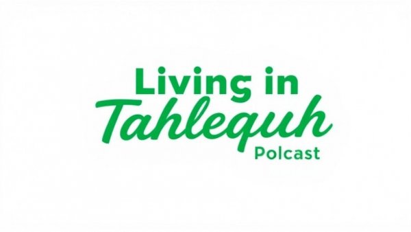 Living in Tahlequah, Oklahoma podcast logo on Oklahoma map