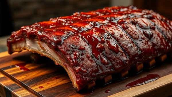 Mastering pork ribs techniques: Delicious glazed ribs on platter