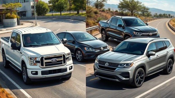 Collage of most recalled car brands 2025 showcasing various vehicles.