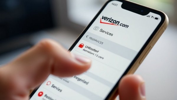 Verizon Services menu on smartphone screen, user navigating options.