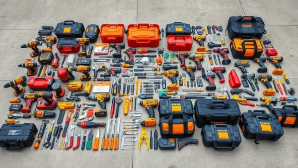 Extensive array of best home tool kits on display.