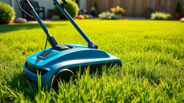 Kobalt Cordless Lawn Mower Deal on vibrant green lawn