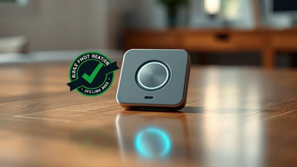 First Alert Smart Smoke Alarm with Bob Vila tested badge on wooden surface.