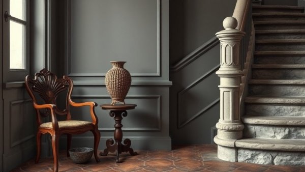 Atelier Vime Design featuring an elegant interior with vintage chair.