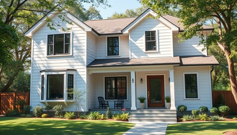 Modern house with fresh exterior paint surrounded by greenery.