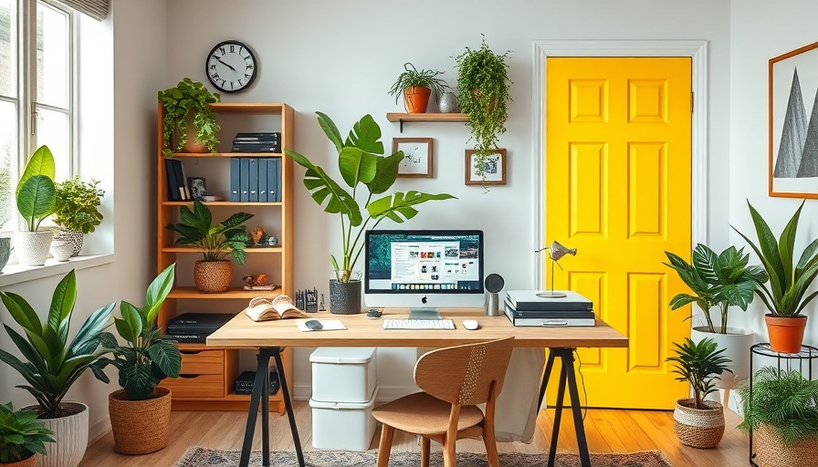 Modern workspace with DIY desk setup in stylish interior.