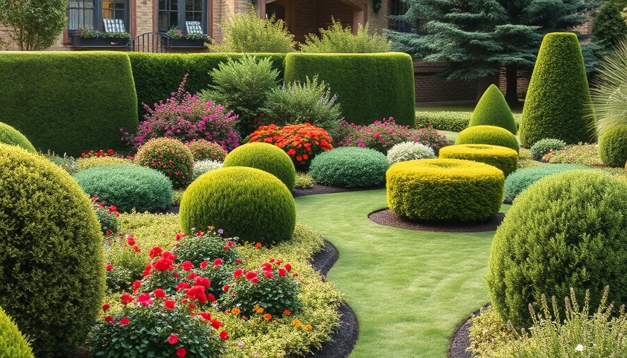 Impeccably pruned landscape garden demonstrating the art of pruning in landscape maintenance.