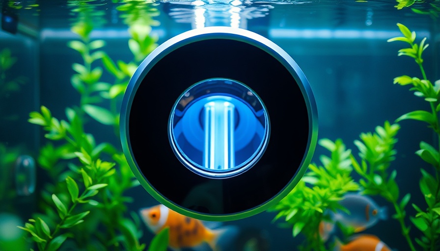 Modern UV Sterilizer in Aquarium with LED Lights