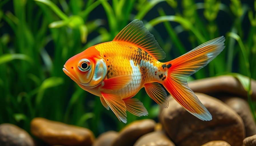 Vibrant calico goldfish in serene aquarium, Clearing Up Aquarium Myths.