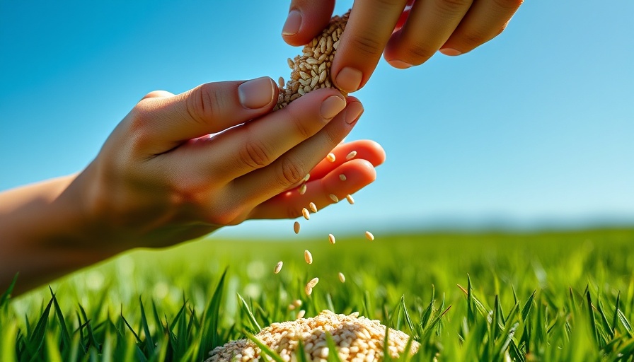 Man examining grass seed outdoors, pondering 'Does Grass Seed Go Bad?'