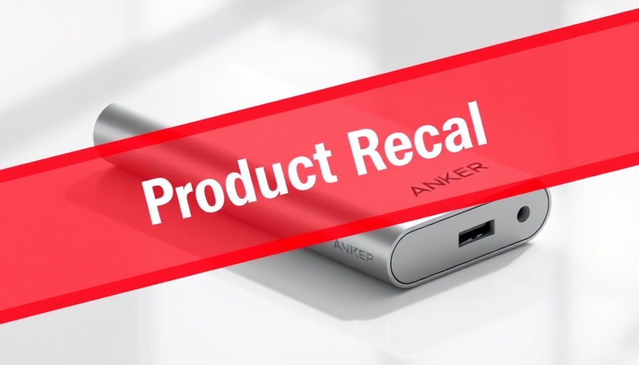 Anker Power Bank with recall notice due to fire risk.